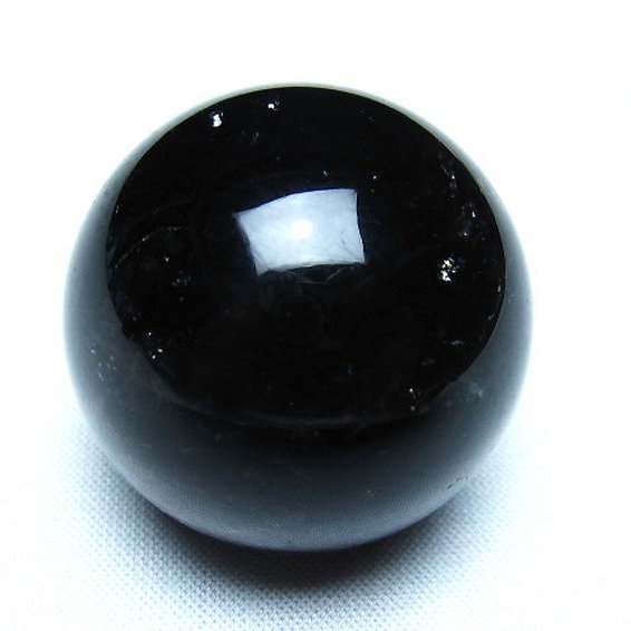 モリオン 純天然 黒水晶 丸玉 34mm [t220-10200]