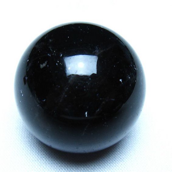モリオン 純天然 黒水晶 丸玉 33mm [t220-10226]