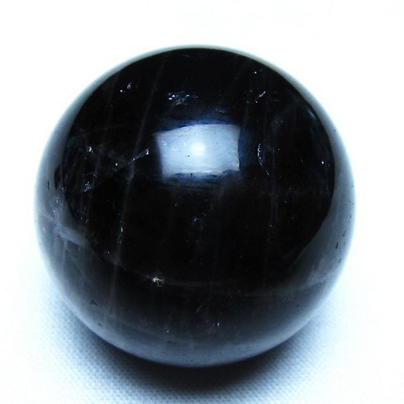 モリオン 純天然 黒水晶 丸玉 36mm [t220-10335]