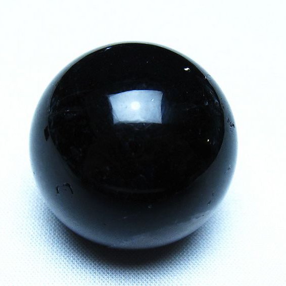 モリオン 純天然 黒水晶 丸玉 33mm [t220-10388]
