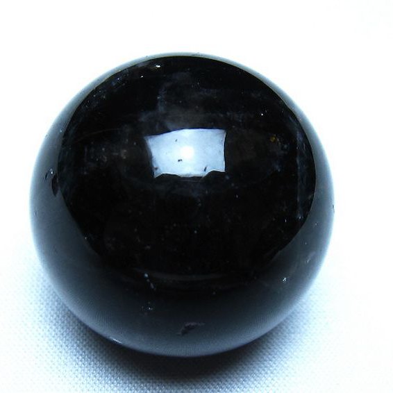 モリオン 純天然 黒水晶 丸玉 35mm [t220-10428]