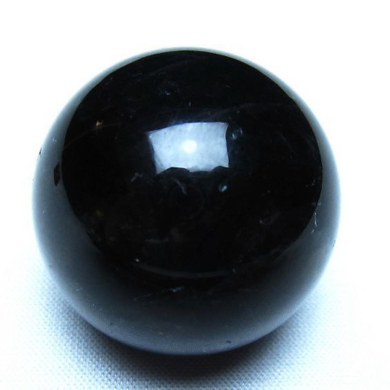 モリオン 純天然 黒水晶 丸玉 34mm [t220-10478]