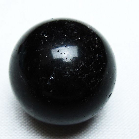 あんこ　モリオン　① モリオン 純天然 黒水晶 丸玉 20mm [t220-8763]
