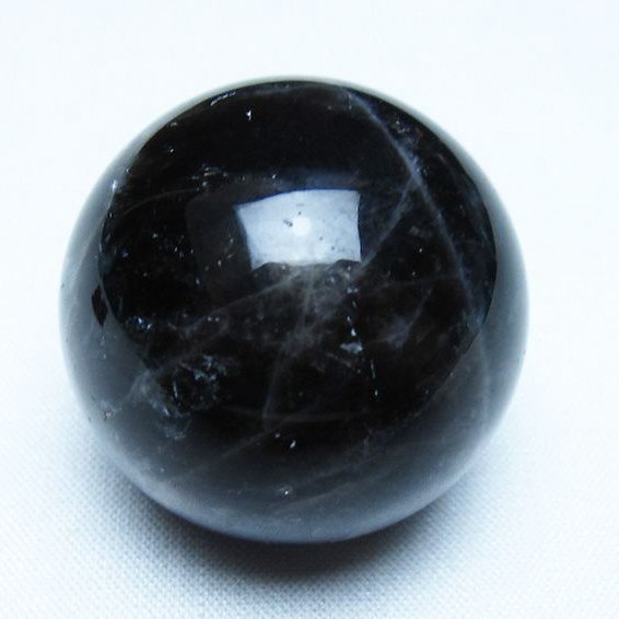 モリオン 純天然 黒水晶 丸玉 35mm [t220-9818]
