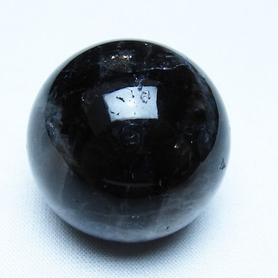 モリオン 純天然 黒水晶 丸玉 34mm [t220-9857]