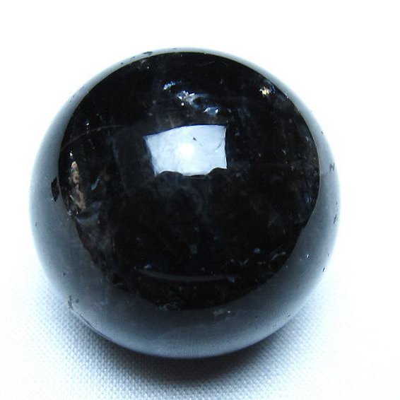 モリオン 純天然 黒水晶 丸玉 34mm [t220-9899]