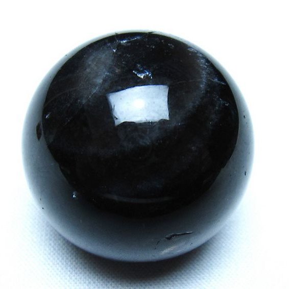 モリオン 純天然 黒水晶 丸玉 34mm [t220-9912]