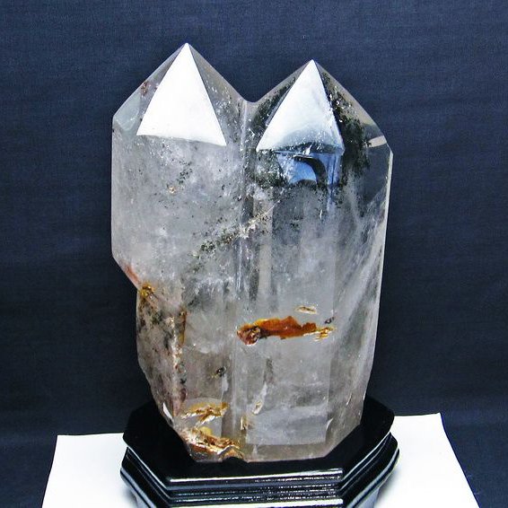 6.7Kg ガーデンクォーツ（庭園水晶）ダブルポイント[T222-2291]