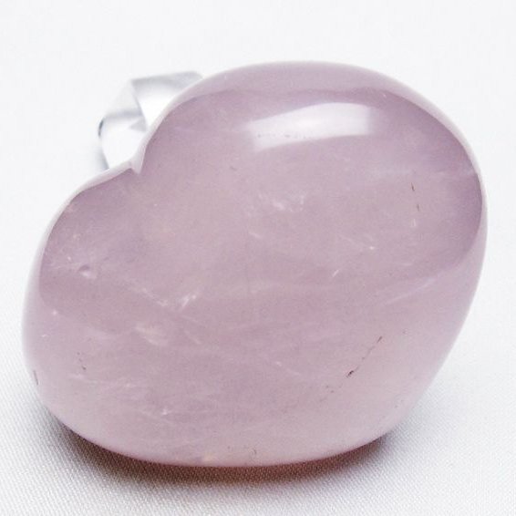 ローズクォーツハート 置物[T225-8332]