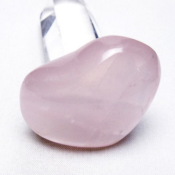 ローズクォーツハート 置物[T225-8368]