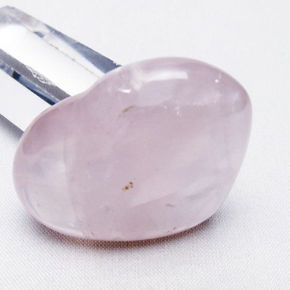 ローズクォーツハート 置物 [t225-8377]