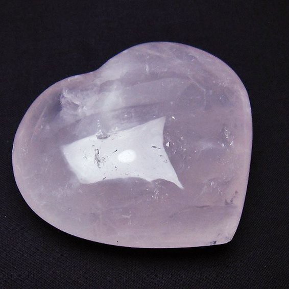 ローズクォーツハート 置物[T225-8519]