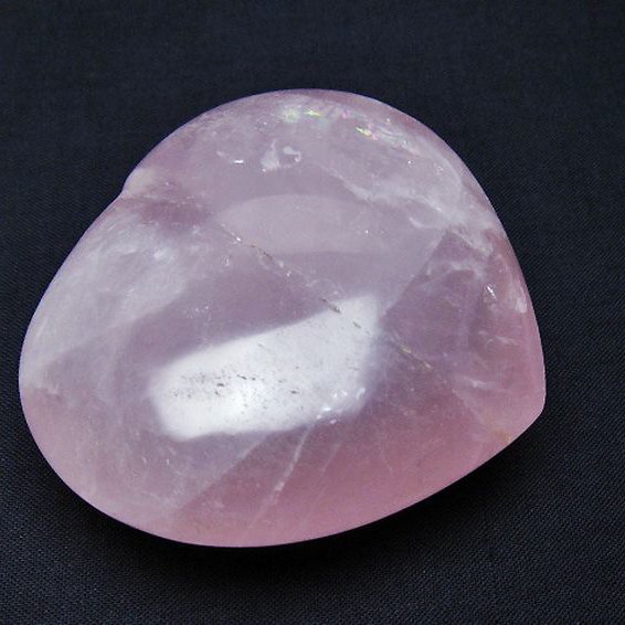 ローズクォーツハート 置物[T225-8521]