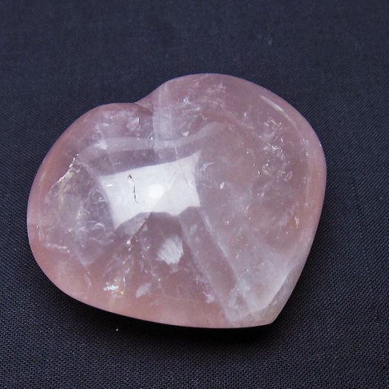 ローズクォーツハート 置物[T225-8524]