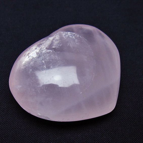 ローズクォーツハート 置物[T225-8557]