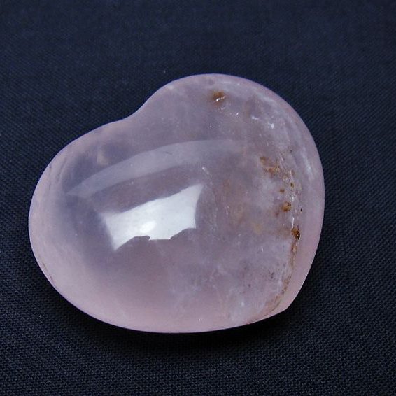 ローズクォーツハート 置物[T225-8578]