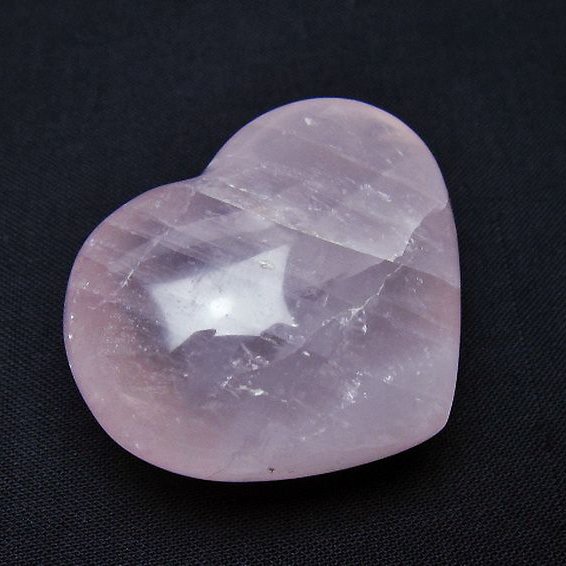 ローズクォーツハート 置物 [t225-8581]