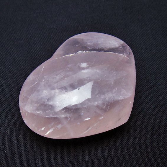 ローズクォーツハート 置物[T225-8582]