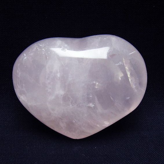 ローズクォーツハート 置物 [t225-8599]