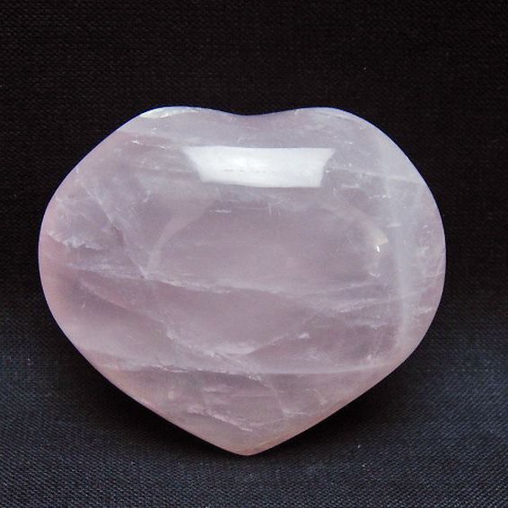 ローズクォーツハート 置物 [t225-8603]