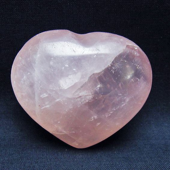 ローズクォーツハート 置物 [t225-8612]