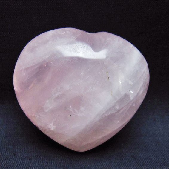 ローズクォーツハート 置物 [t225-8614]