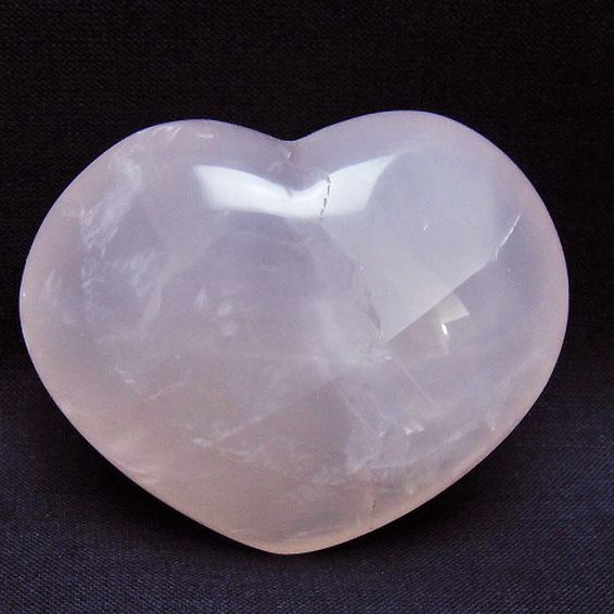 ローズクォーツハート 置物 [t225-8635]