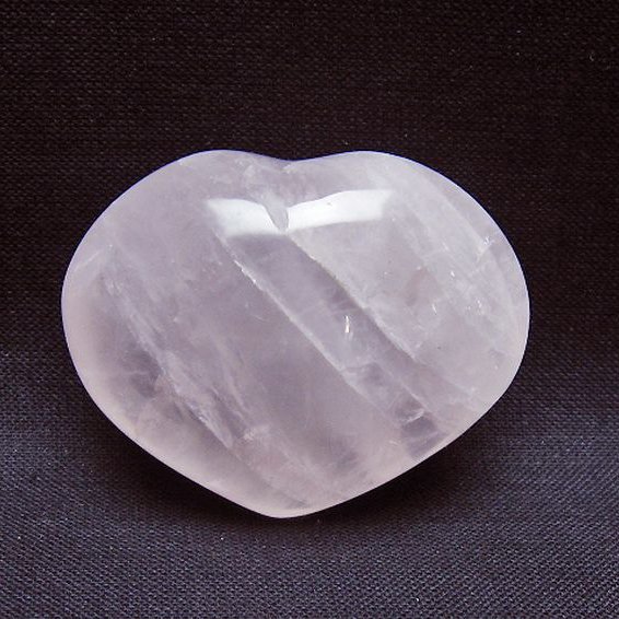 ローズクォーツハート 置物 [t225-8654]