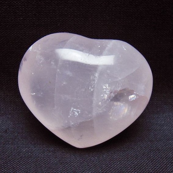 ローズクォーツハート 置物 [t225-8662]