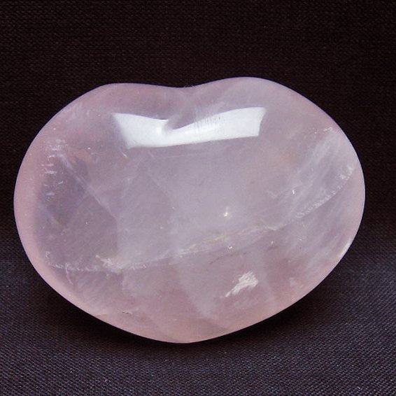 ローズクォーツハート 置物 [t225-8686]
