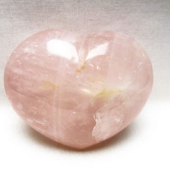 ローズクォーツハート 置物 [t225-8719]