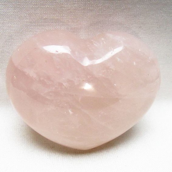 ローズクォーツハート 置物 [t225-8745]