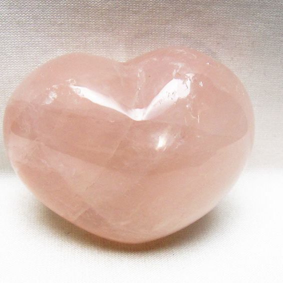 ローズクォーツハート 置物 [t225-8759]