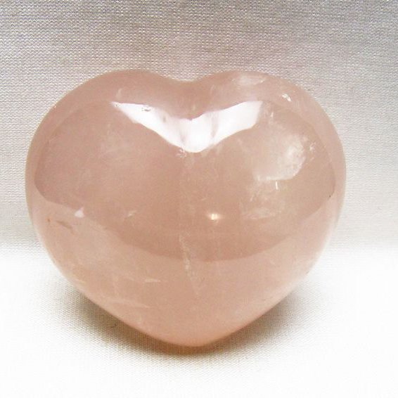 ローズクォーツハート 置物 [t225-8760]