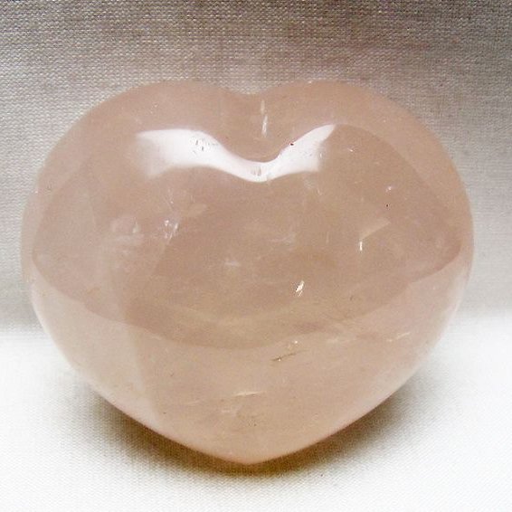 ローズクォーツハート 置物 [t225-8786]