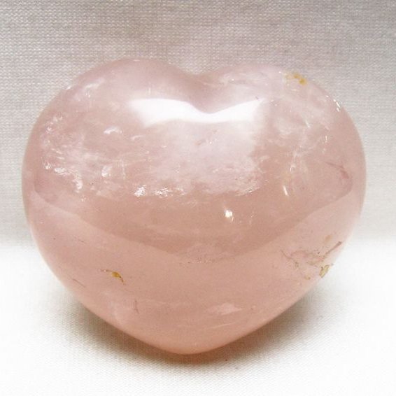 ローズクォーツハート 置物 [t225-8793]