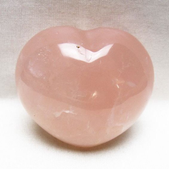 ローズクォーツハート 置物 [t225-8797]