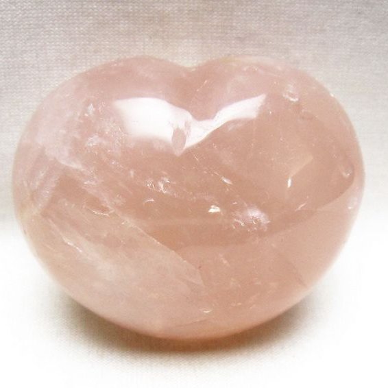 ローズクォーツハート 置物 [t225-8816]