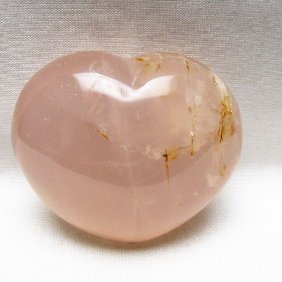 ローズクォーツハート 置物 [t225-8844]