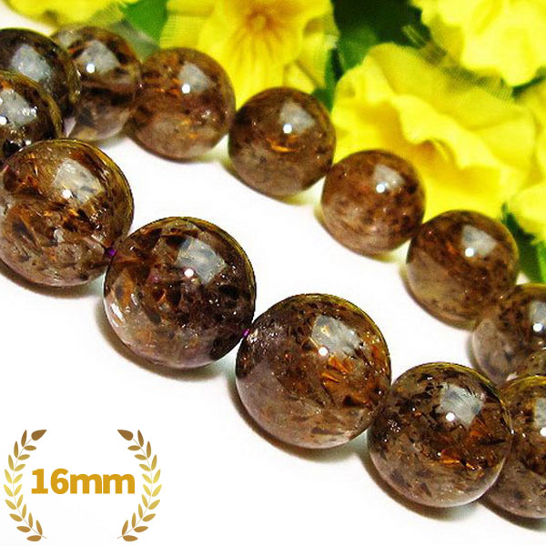 カコクセナイト インクォーツ ブレスレット 16mm [T226-459]