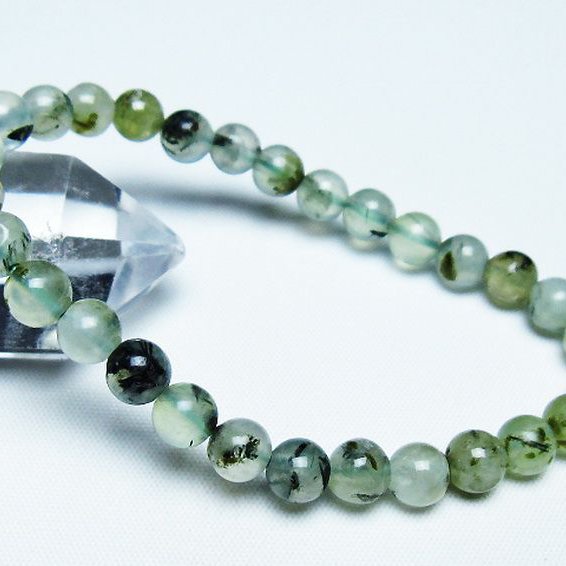 ルチル入り プレナイト ブレスレット 7mm [T228-4361]