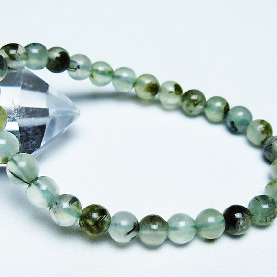 ルチル入り プレナイト ブレスレット 7mm [T228-4366]