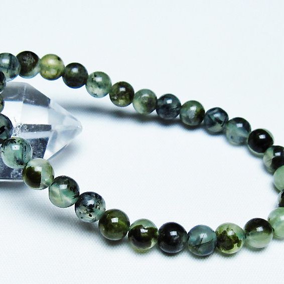 ルチル入り プレナイト ブレスレット 7mm [T228-4374]