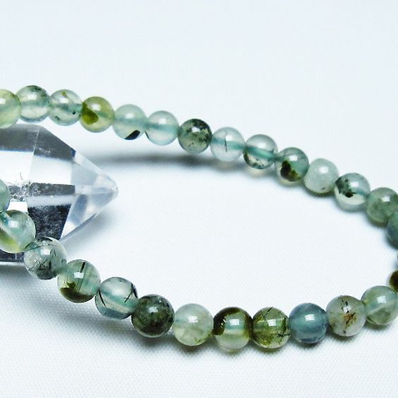 ルチル入り プレナイト ブレスレット 7mm [T228-4401]