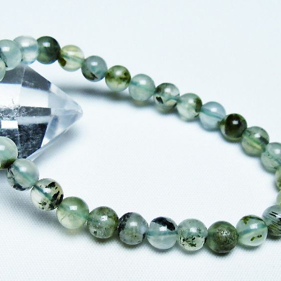 ルチル入り プレナイト ブレスレット 7mm [T228-4414]