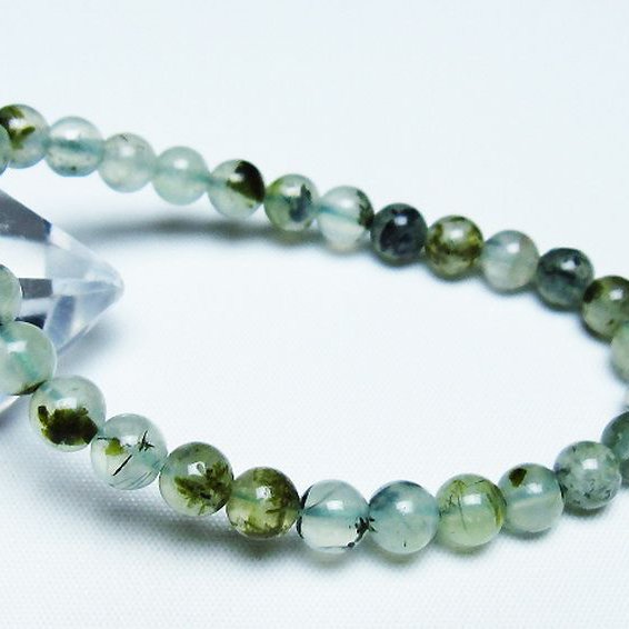 ルチル入り プレナイト ブレスレット 7mm [T228-4418]