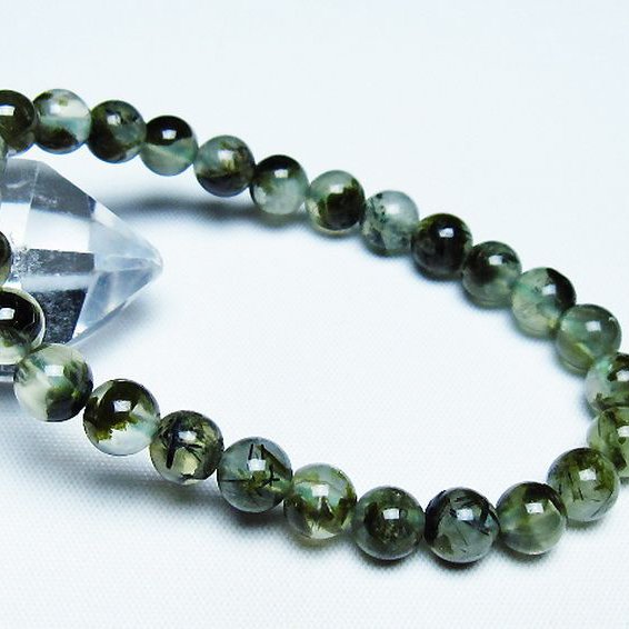 ルチル入り プレナイト ブレスレット 7mm [T228-4429]