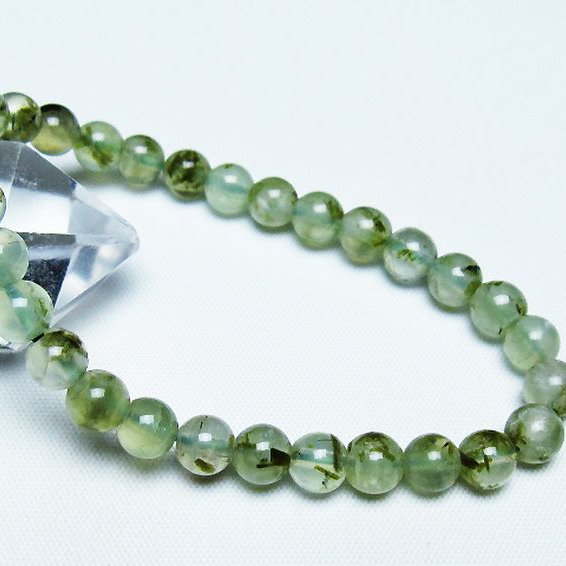 ルチル入り プレナイト ブレスレット 6mm [t228-4456]