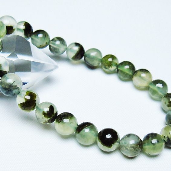 ルチル入り プレナイト ブレスレット 8mm [t228-4521]