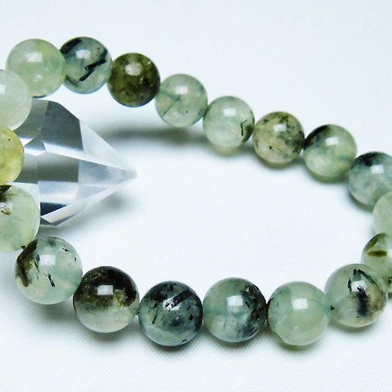 ルチル入り プレナイト ブレスレット 11mm [t228-4548]